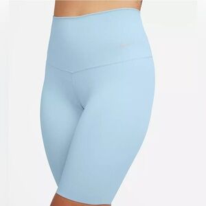 Nike Women's Zenvy Gentle‎ Support High-Waisted 8" Biker Shorts baby blue medium